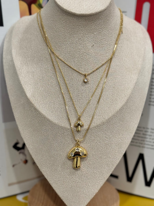 Mushrooms necklaces with earrings