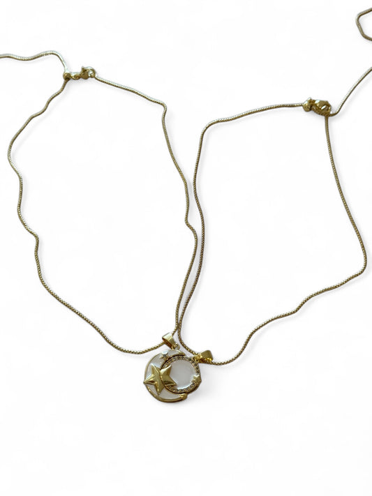 Friendship necklace (2 necklaces + 2 pairs of earrings)