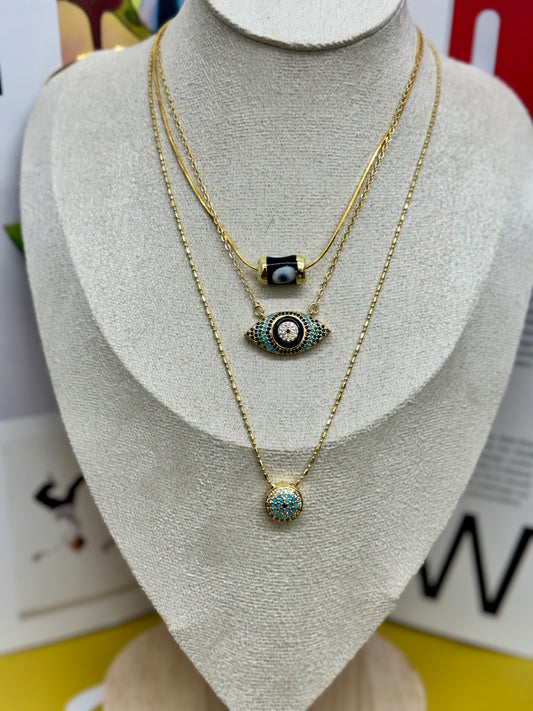 Eye protection layer necklaces