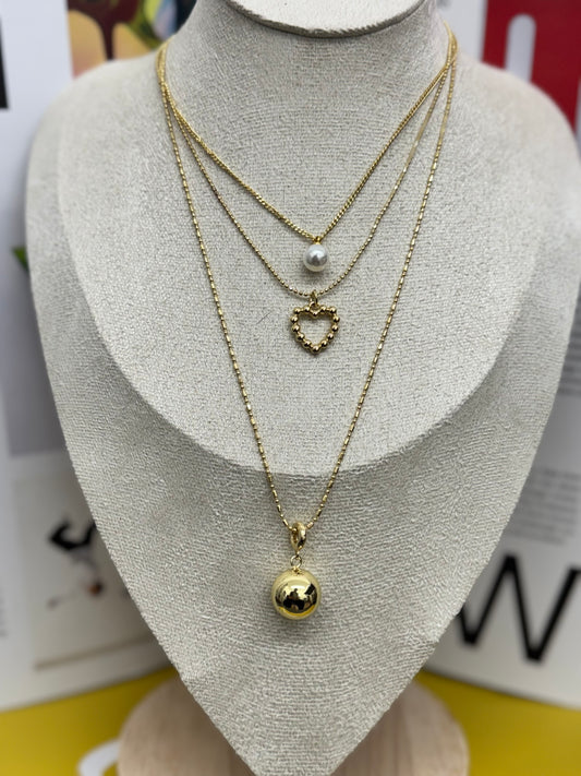 Cute layer necklaces with earrings