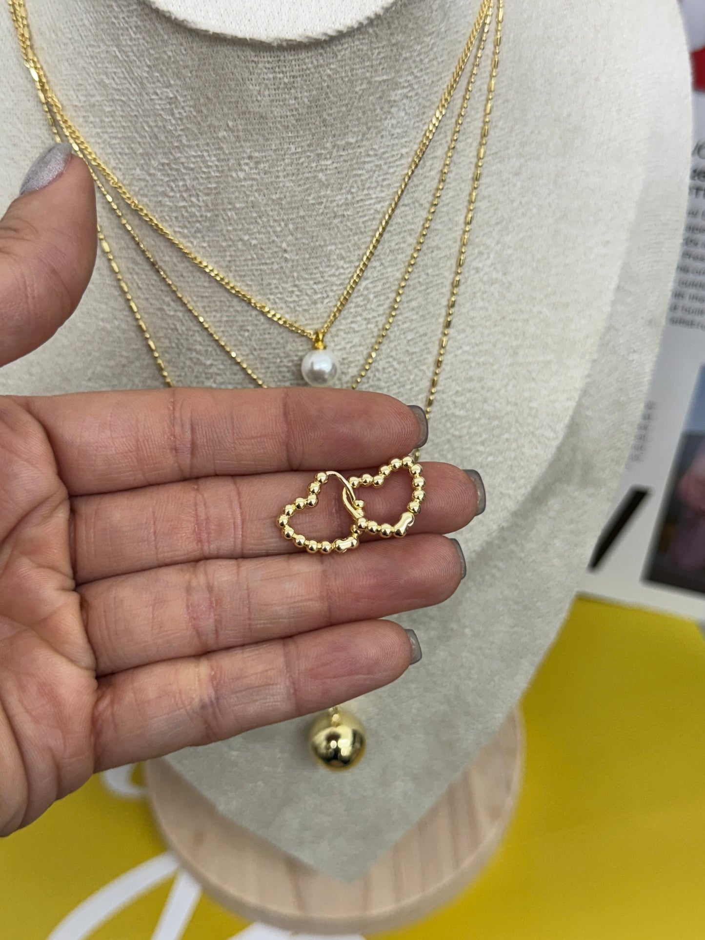 Cute layer necklaces with earrings