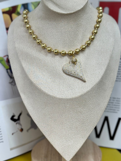 Star goose silver necklace