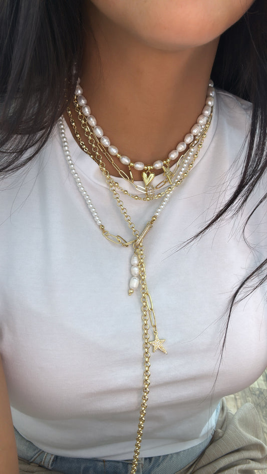 Fresh charming pearl necklace