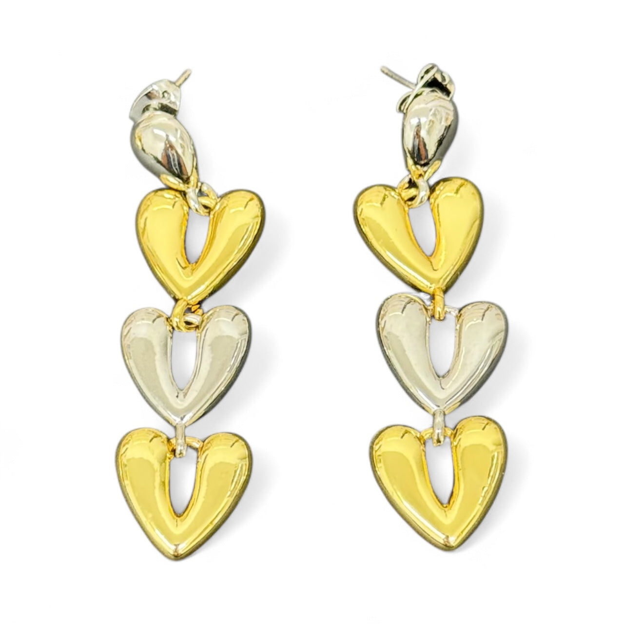 Dangle hearts earrings