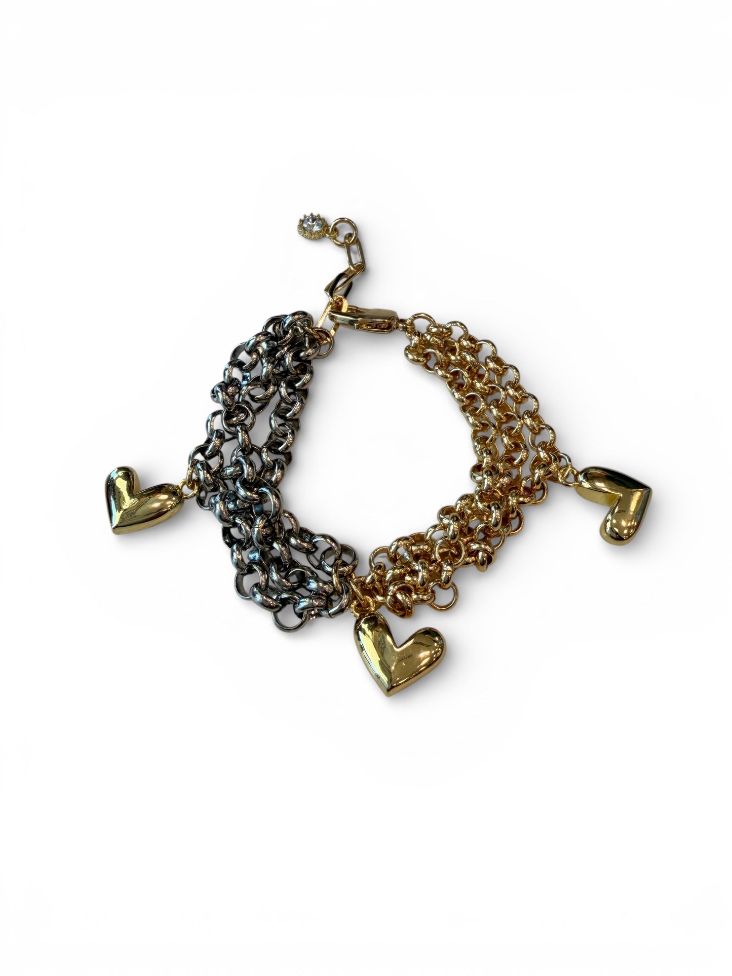 Statement Triple Chain Bracelet