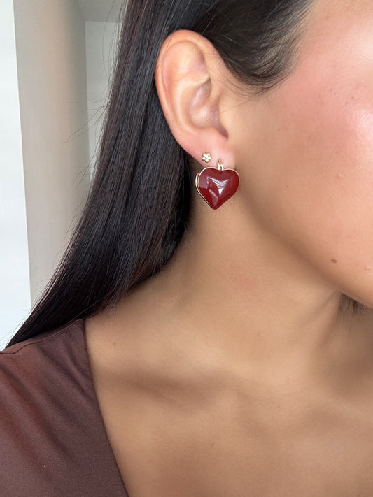 Burgundy limited edition earrings