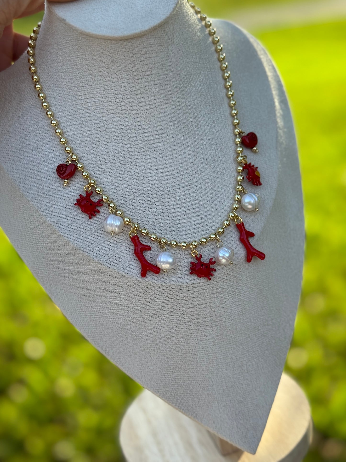 Mini crab necklace