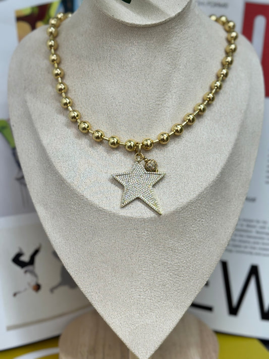 Star golden goose necklace