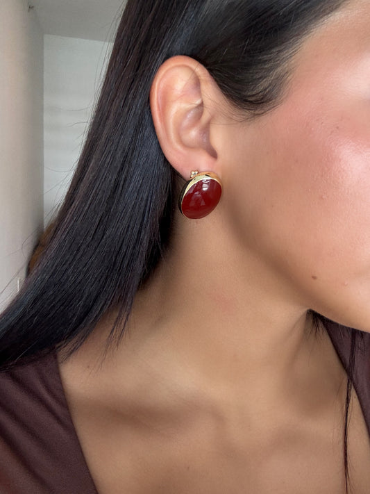 Burgundy edition earrings