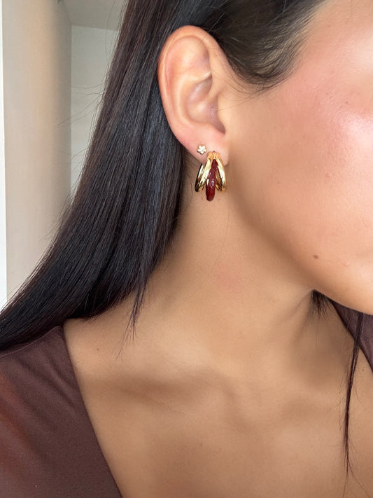Burgundy limited edition earrings