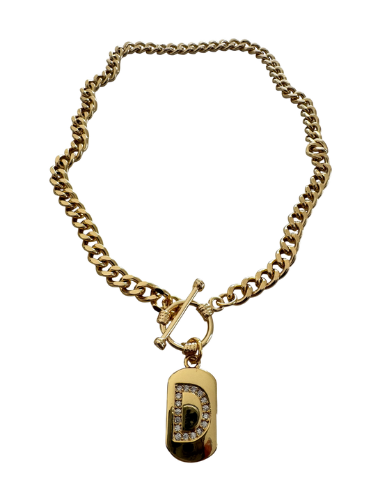 Initial choker necklace