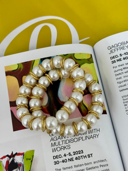 Pearl golden bracelet
