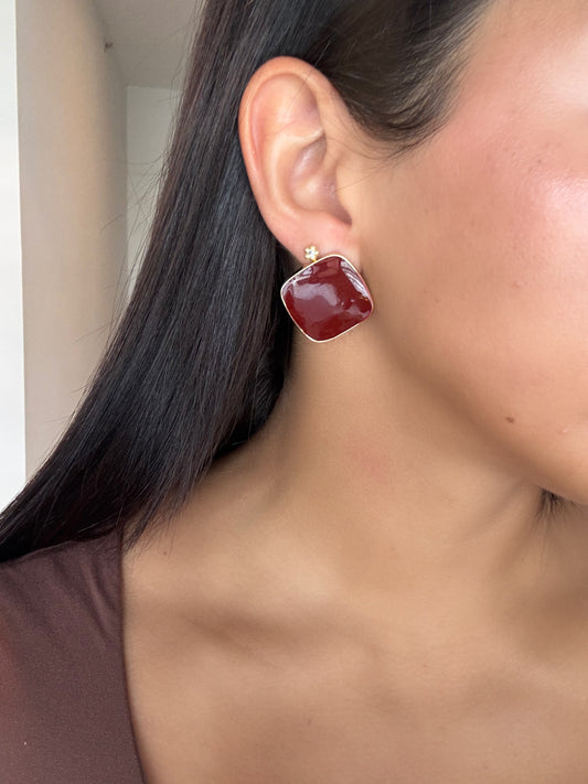 Burgundy limited edition earrings