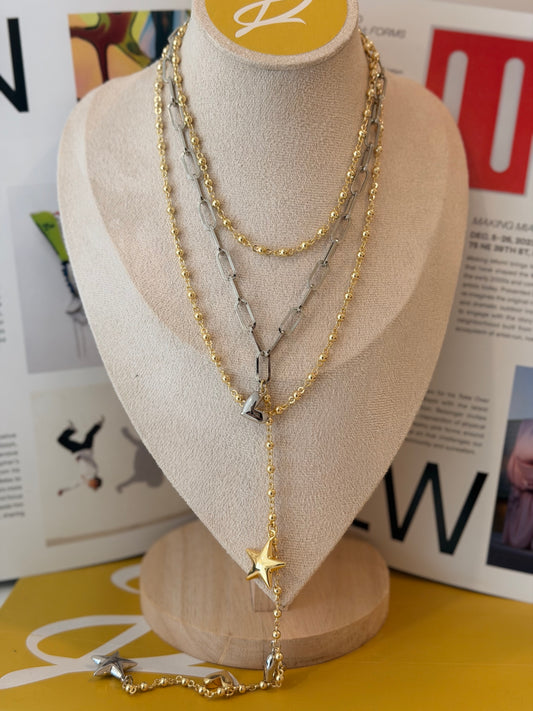 Infinity love two color necklace