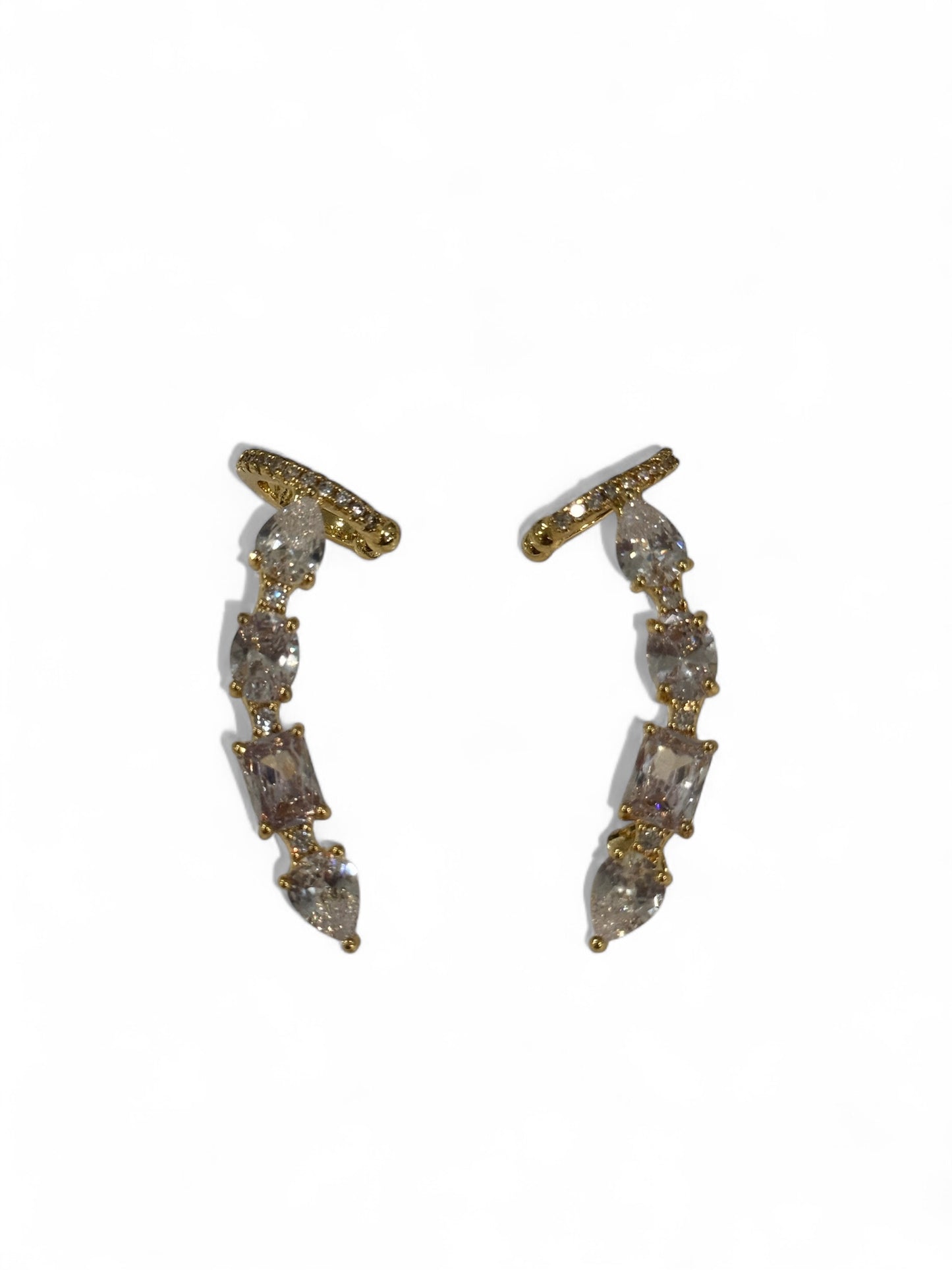 Coolest Long Drop Ear Cuff earrings