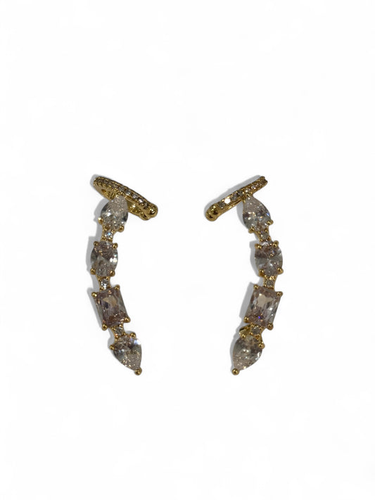 Coolest Long Drop Ear Cuff earrings