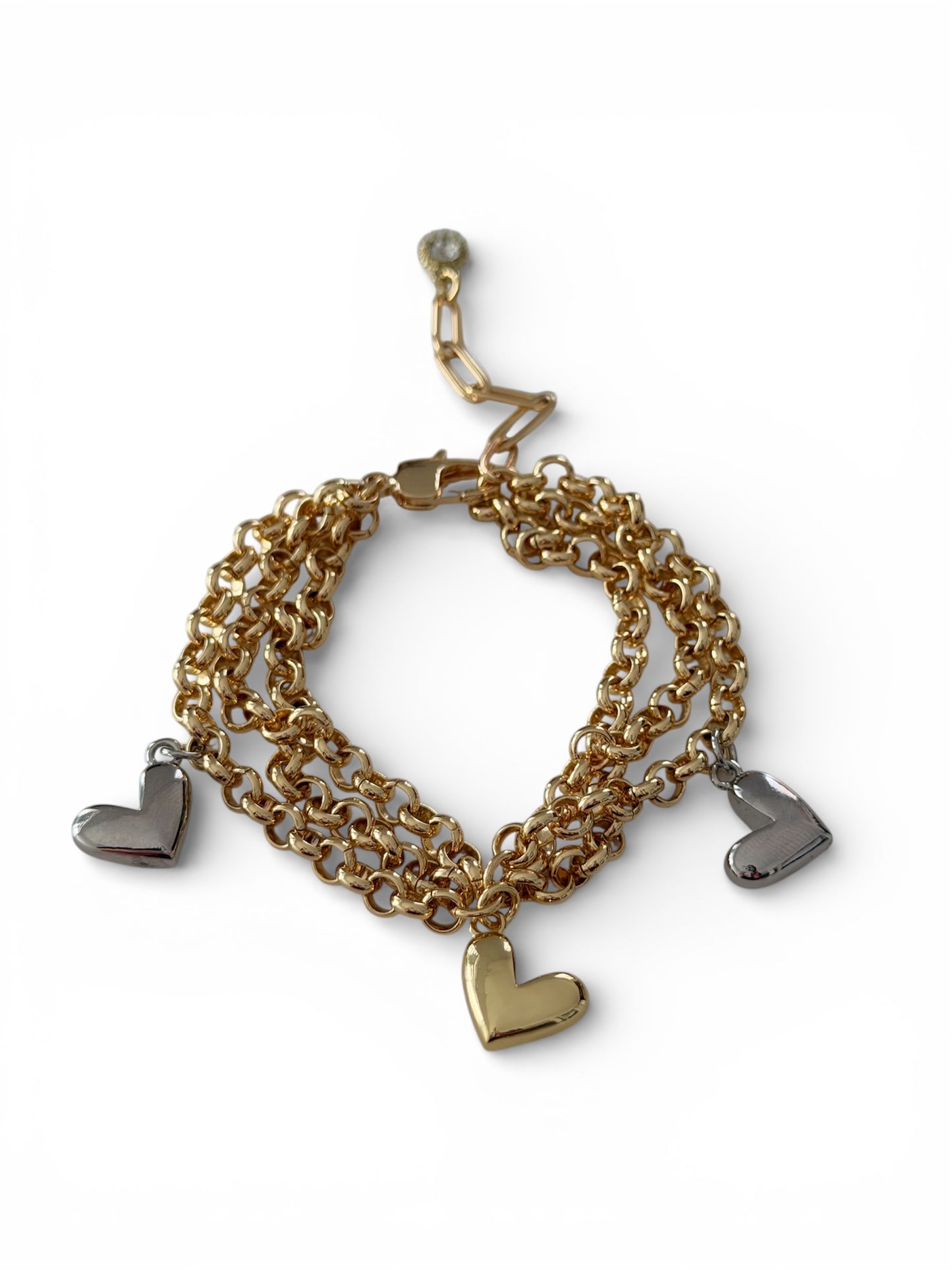 Statement Triple Chain Bracelet
