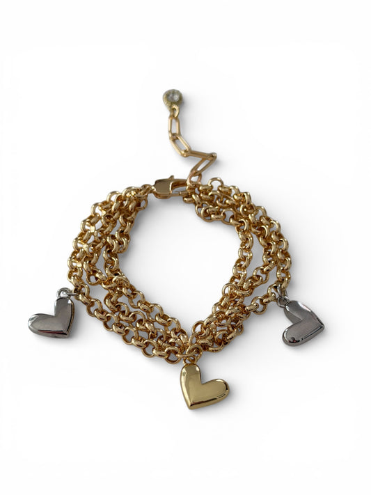 Statement Triple Chain Bracelet