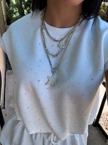 Layer in Two tone goose necklace