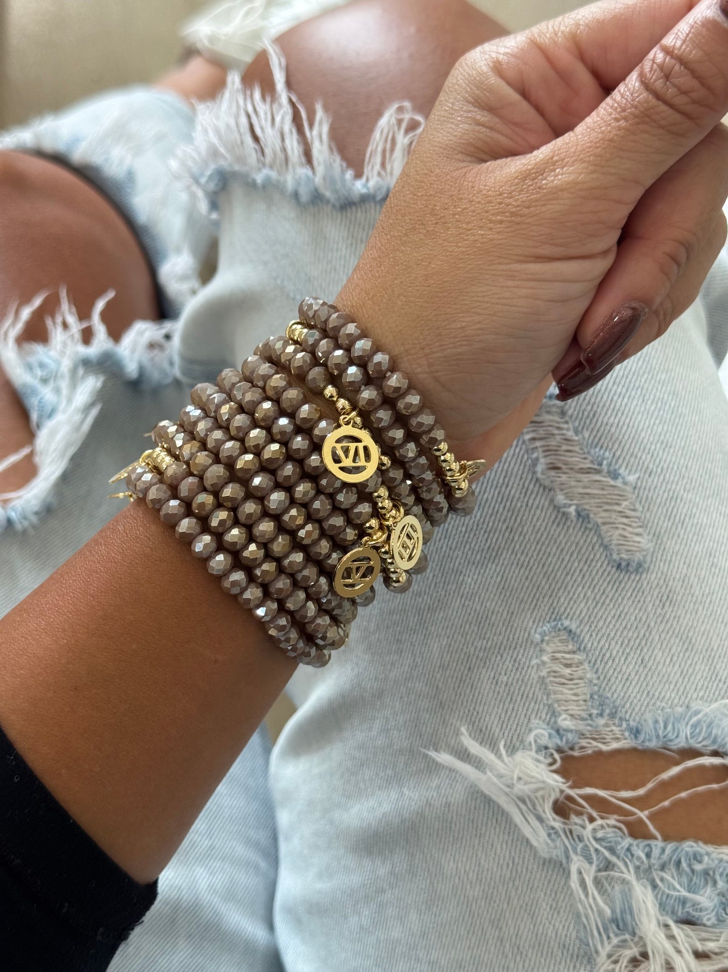 Mandamientos Crystal elastic bracelet