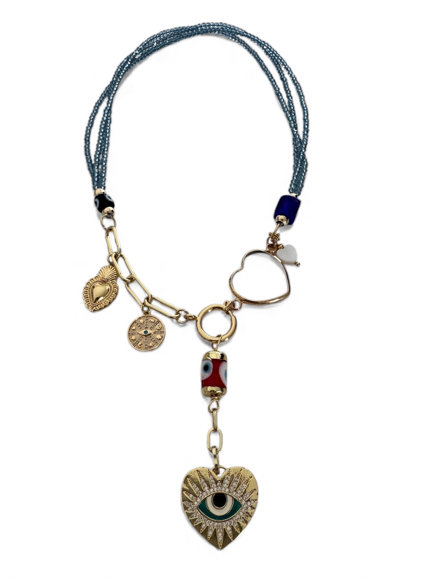 Coolest eye semi long necklace