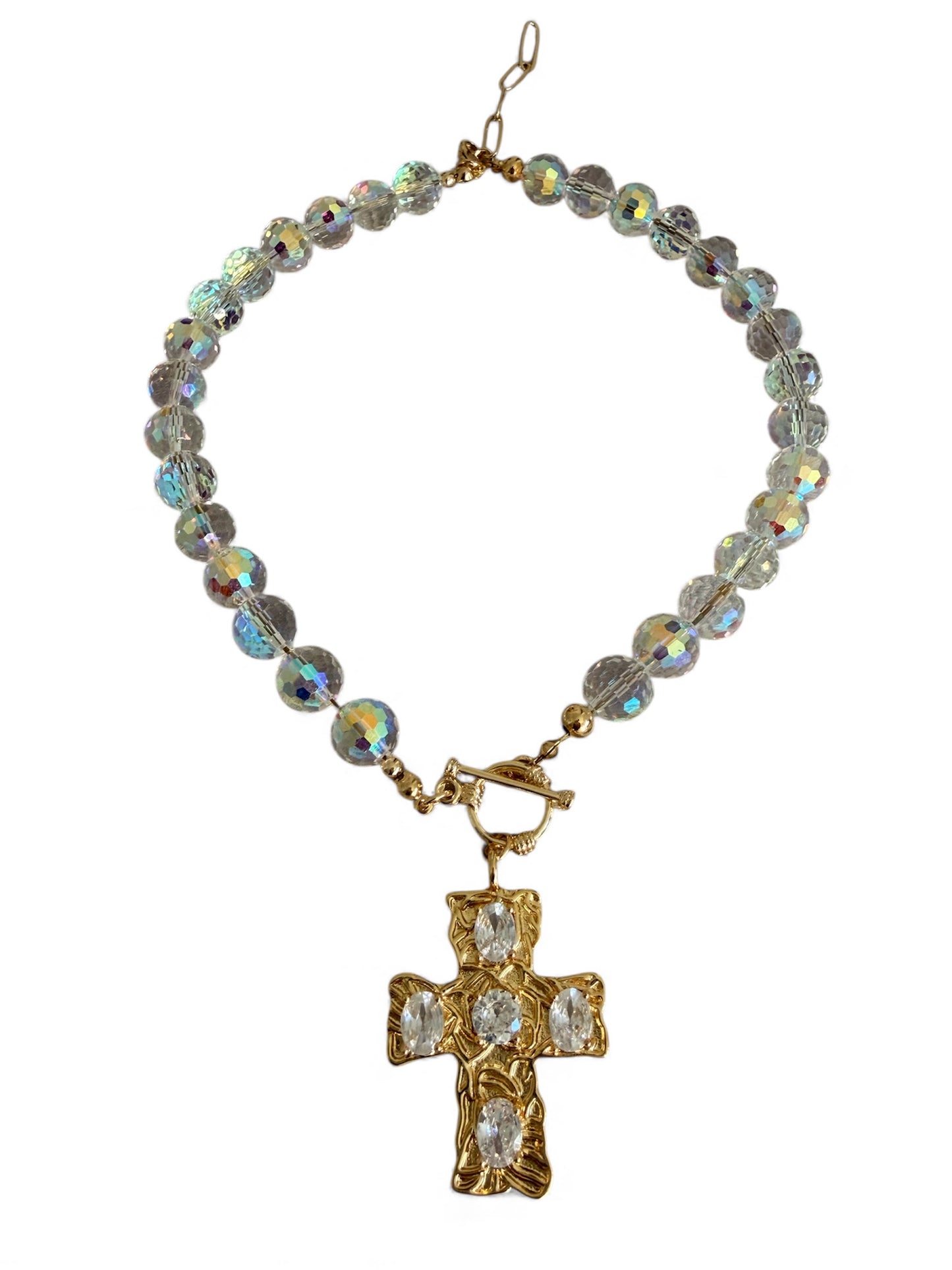 Dancing cross necklace