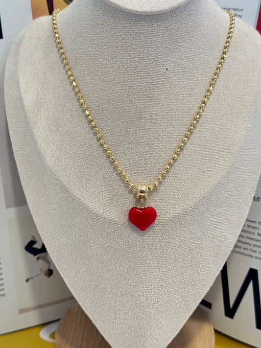 Red heart necklace