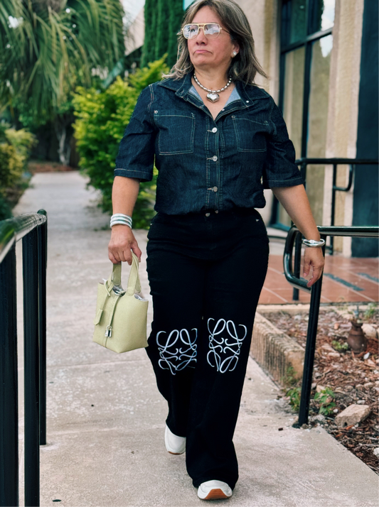 Black stretchy jean Plus