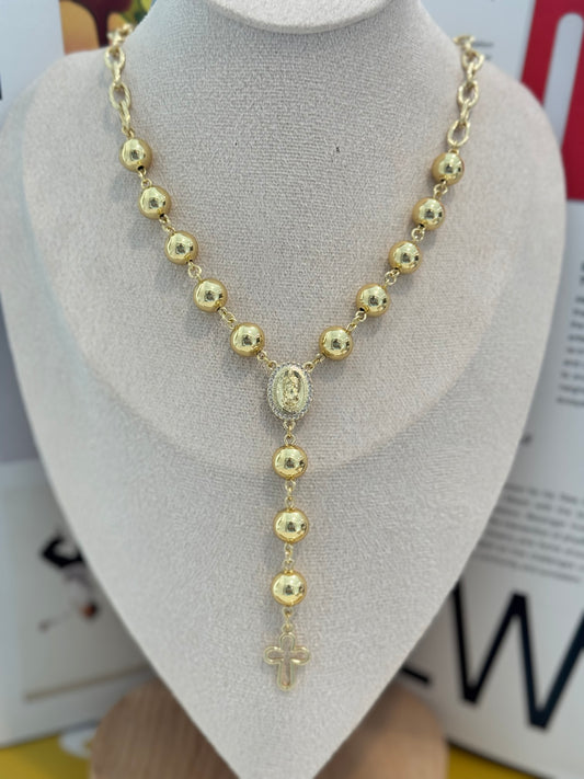 Rosario golden necklace set (earrings + necklace)