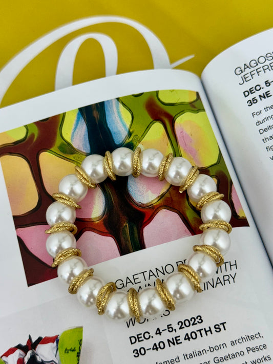 Pearl golden bracelet