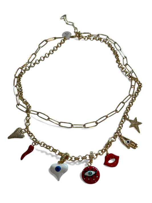 Protection pop in layer necklace