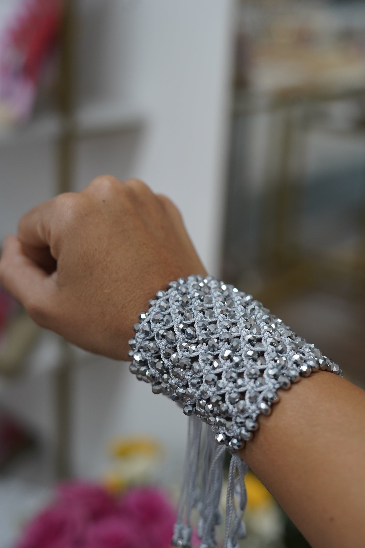 Love in thread bracelet