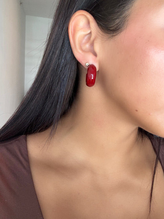 Burgundy limited edition earrings