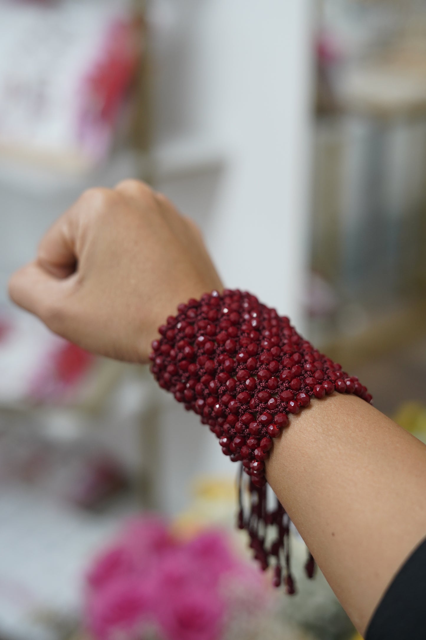 Love in thread bracelet
