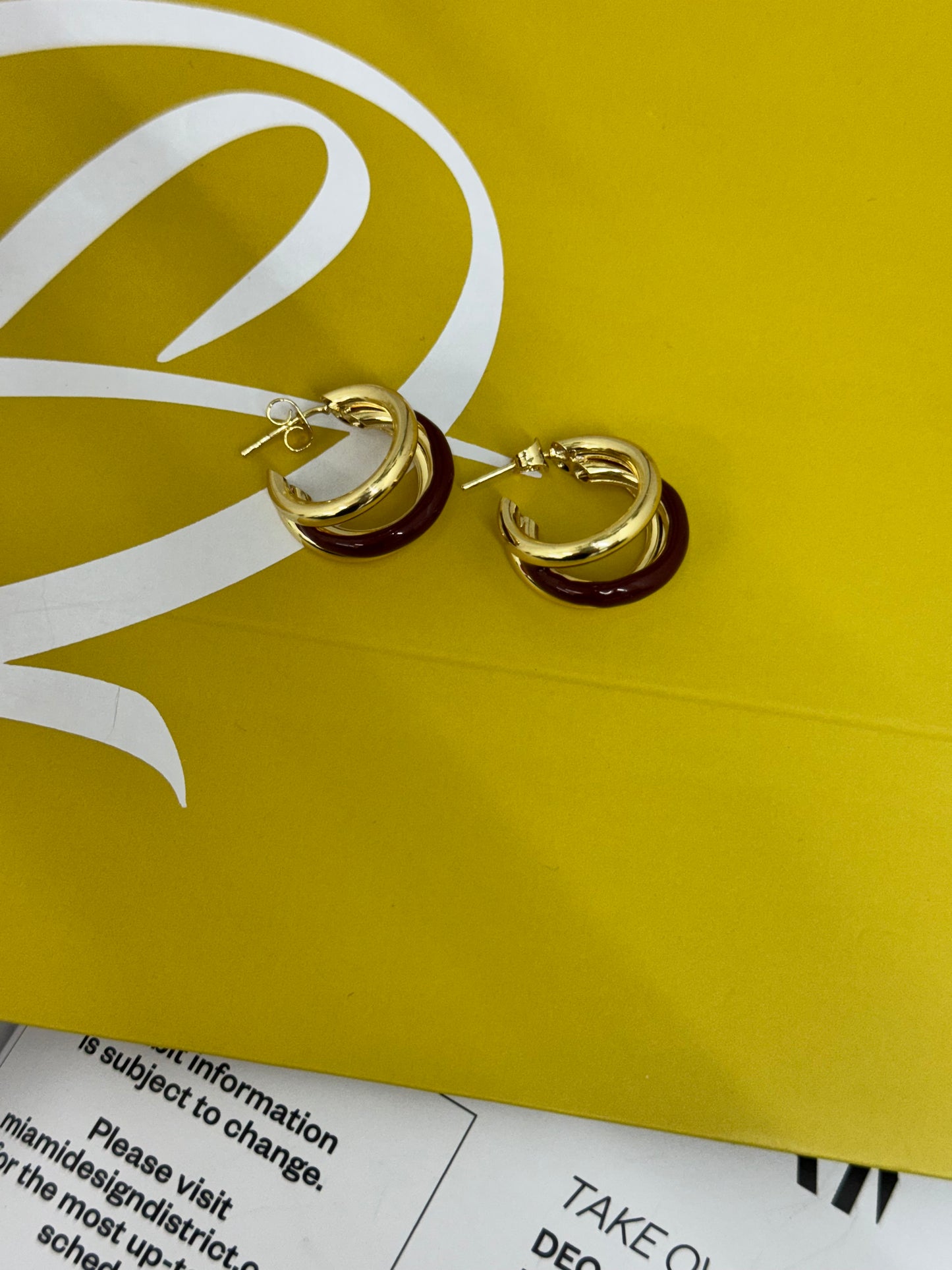 Burgundy limited edition earrings