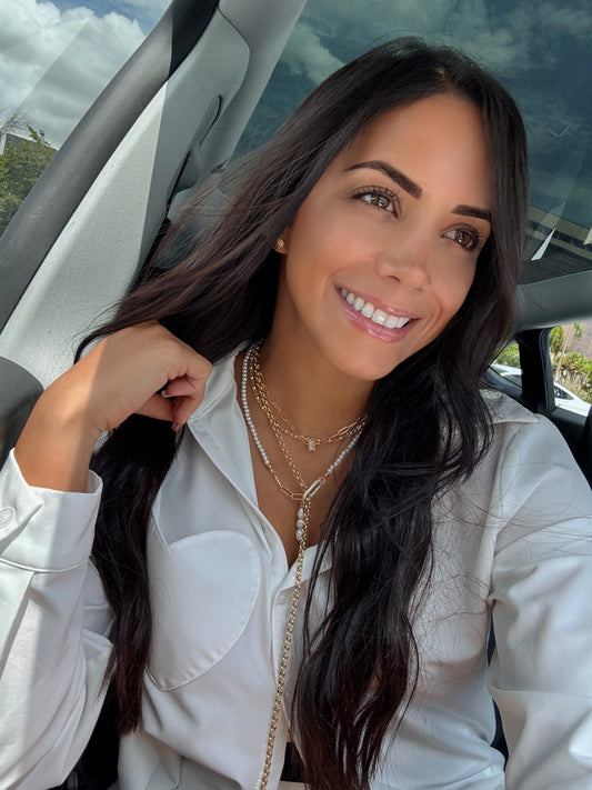 Mix styling layer necklaces