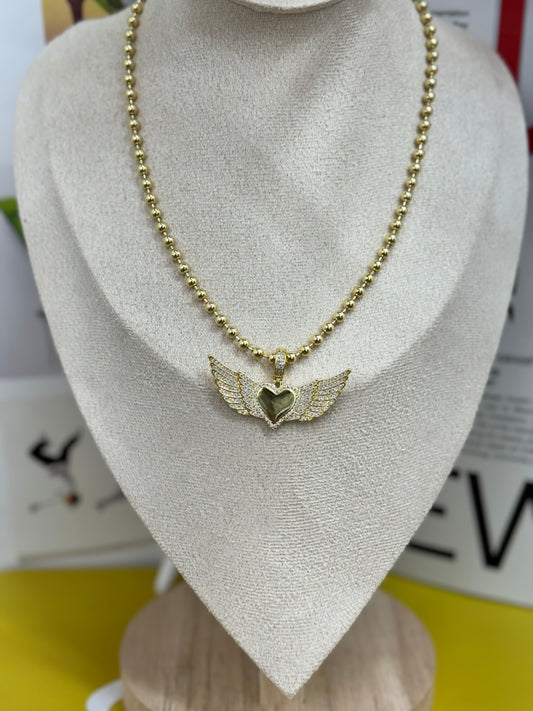 Angel golden necklace