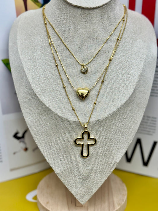 Cute layer necklaces with earrings