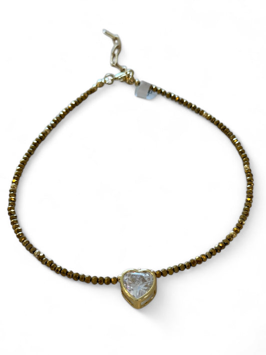 Punto de luz golden choker necklace