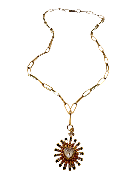 Colorful heart necklace