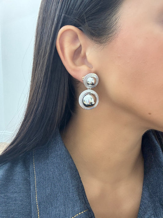 Silver dangle earrings