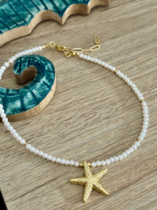 Starfish Pearl necklace