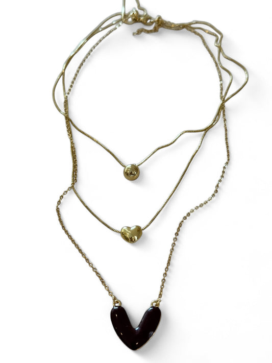 Chocolate princess layer necklaces with earrings