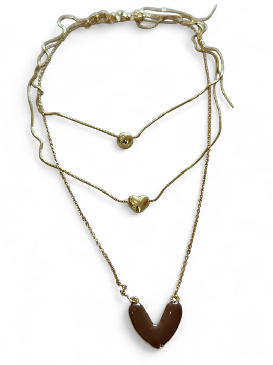 Mocca princess layer necklaces with earrings