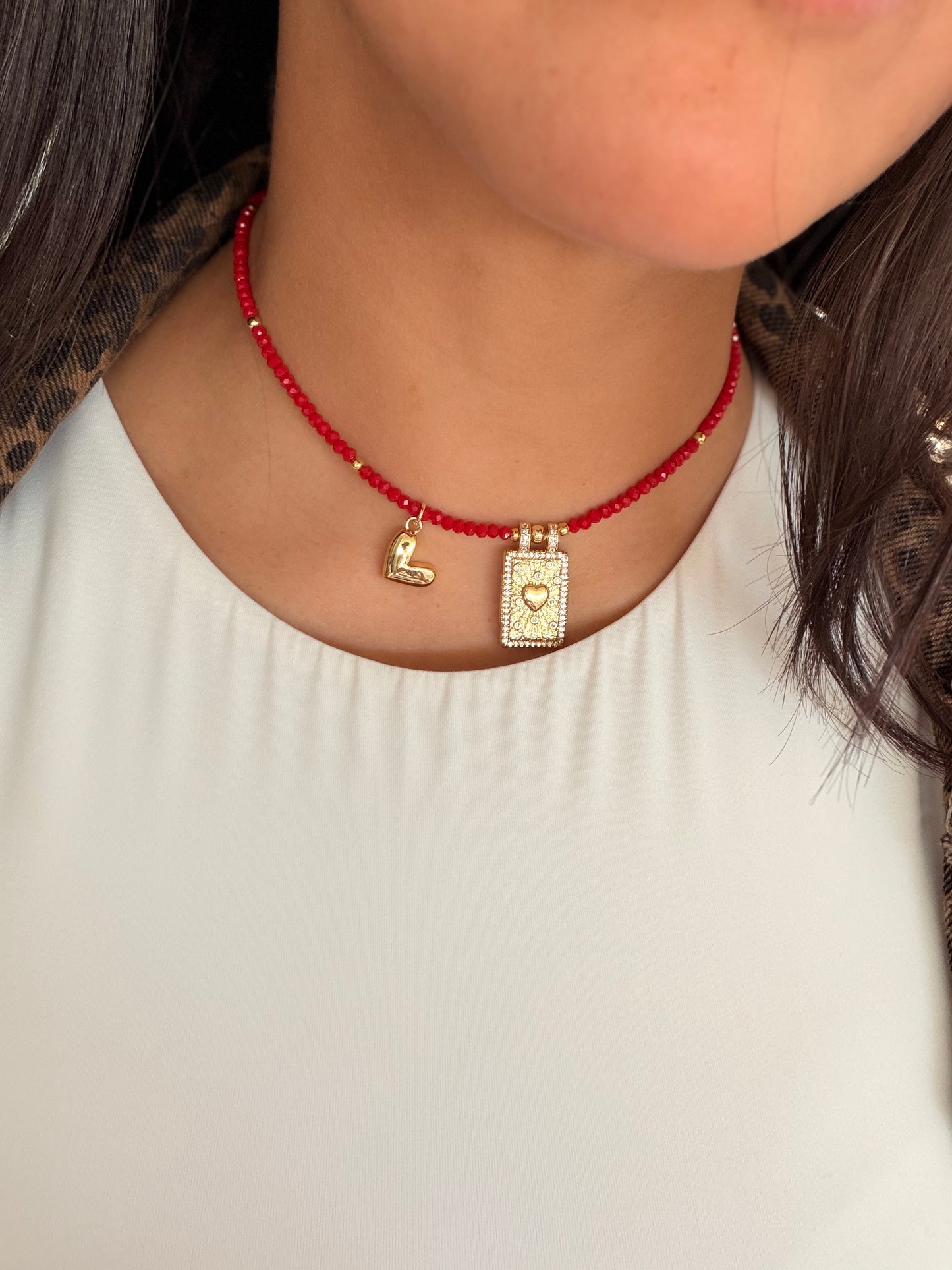Be my valentine red choker