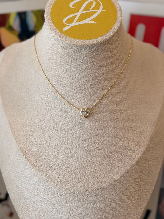 Punto de luz heart shape adjustable necklace