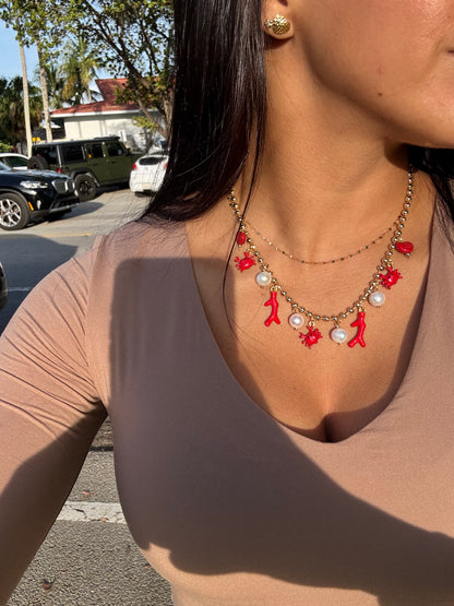 Mini crab necklace