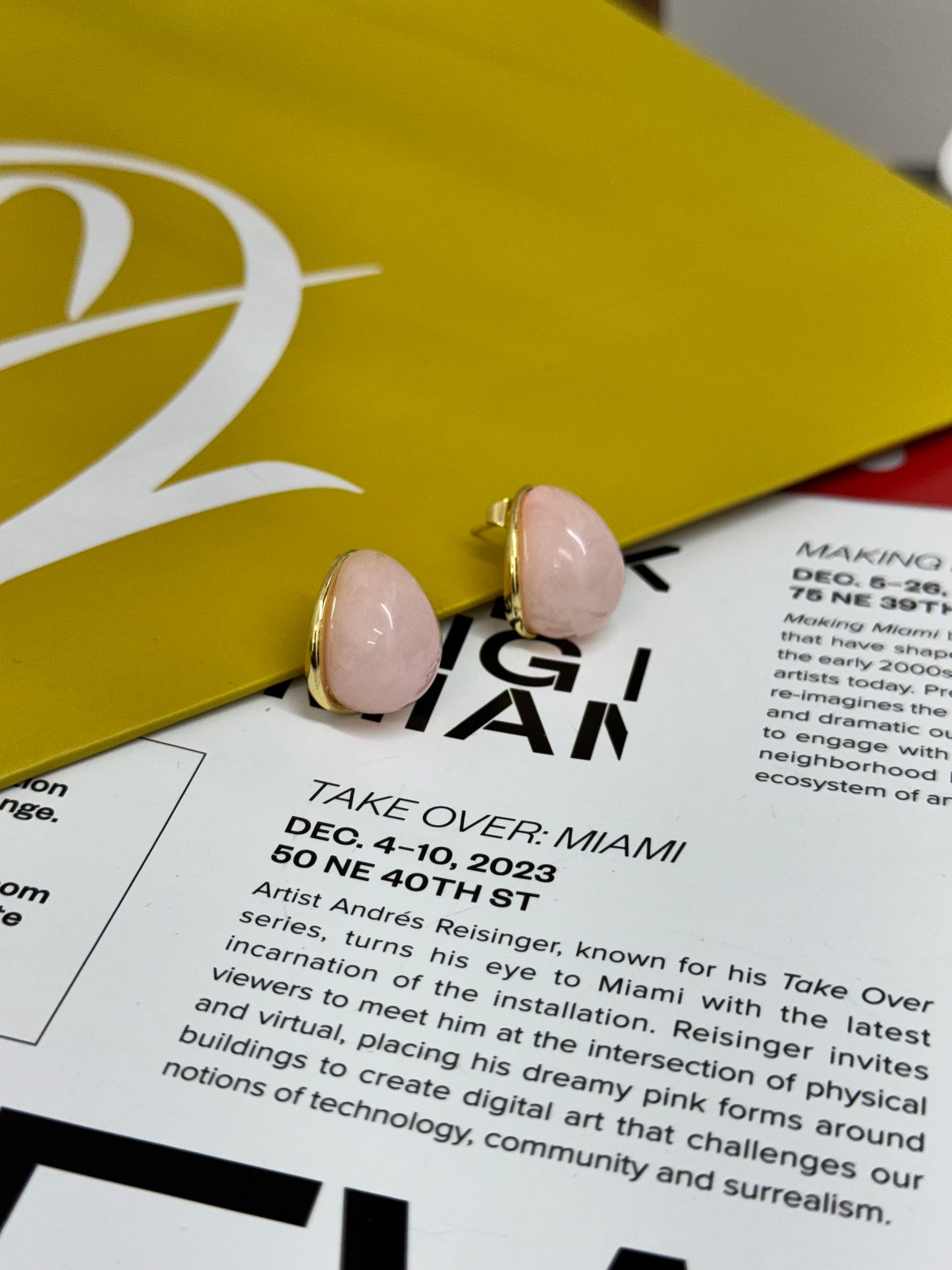 Pink earrings