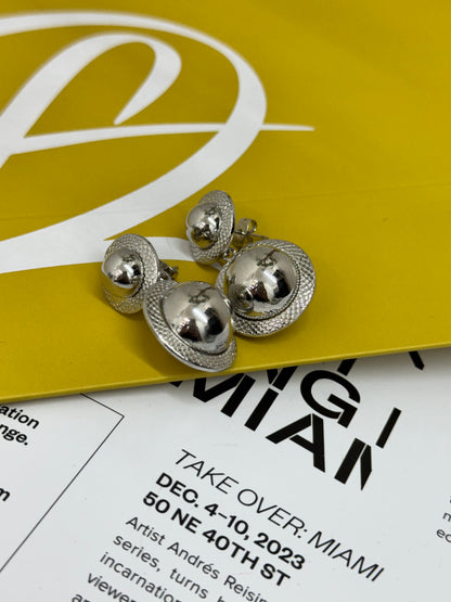 Silver dangle earrings