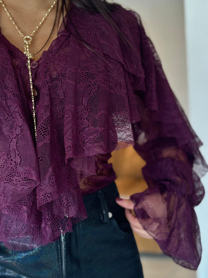 Plum Lace top